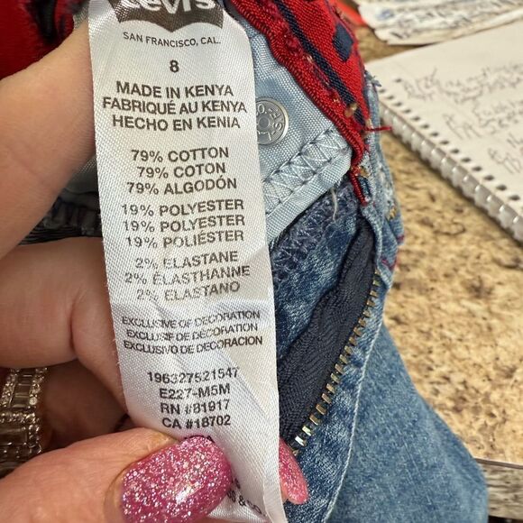 Levi's Boys Size 8 Adjustable Elastic Waist Jeans - Picture 5 of 7